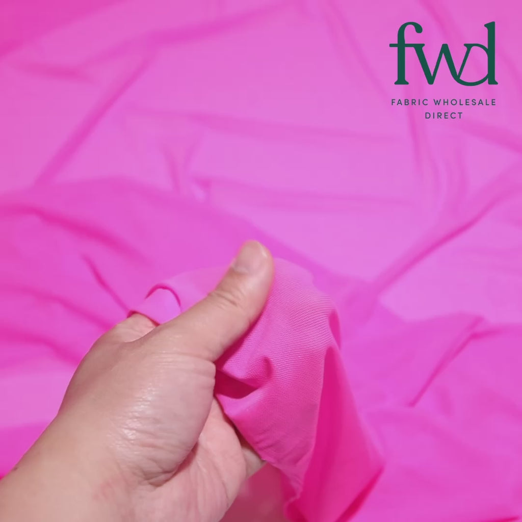 Power Mesh Neon Fuchsia Fabric Video|SV578259
