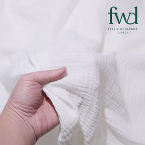 Double Cotton Gauze Off White Fabric Video|SV581172