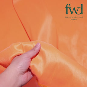 Heavyweight Polyester Dupioni Fabric Neon Orange Video|SV583051