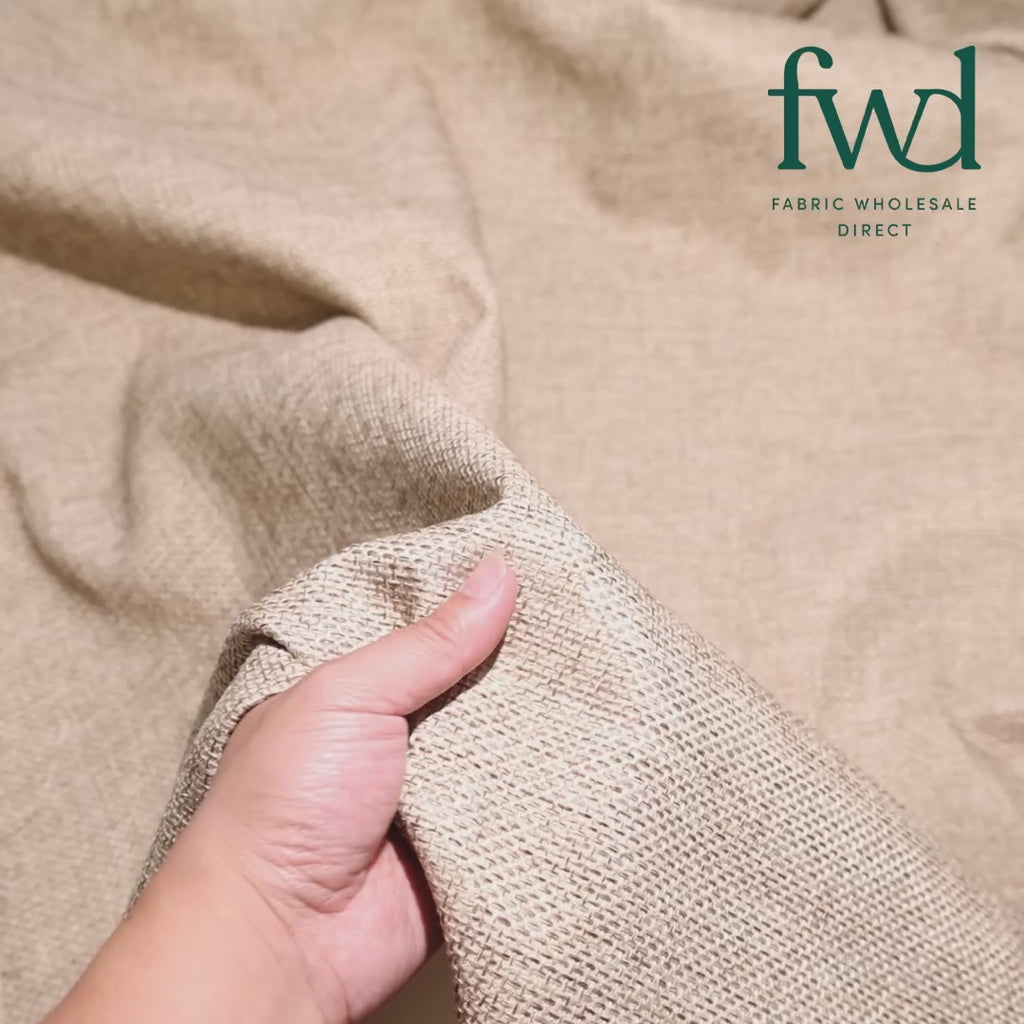 Plain Woven Inlay Upholstery Khaki Fabric Video|SV580302