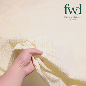 Striped Cotton Seersucker Fabric Yellow Video|SV582654