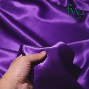 Classic Spun Yarn Polyester Crepe Back Satin Purple Fabric Video|SV582150