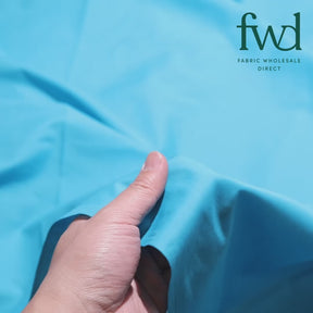Cotton Polyester Broadcloth (44/45 Inch) Turquoise Fabric Video|SV571581