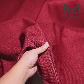 Plain Woven Inlay Upholstery Burgundy Fabric Video|SV581925