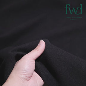 Brushed Polyester Wool Coating Black Fabric Video|SV573847