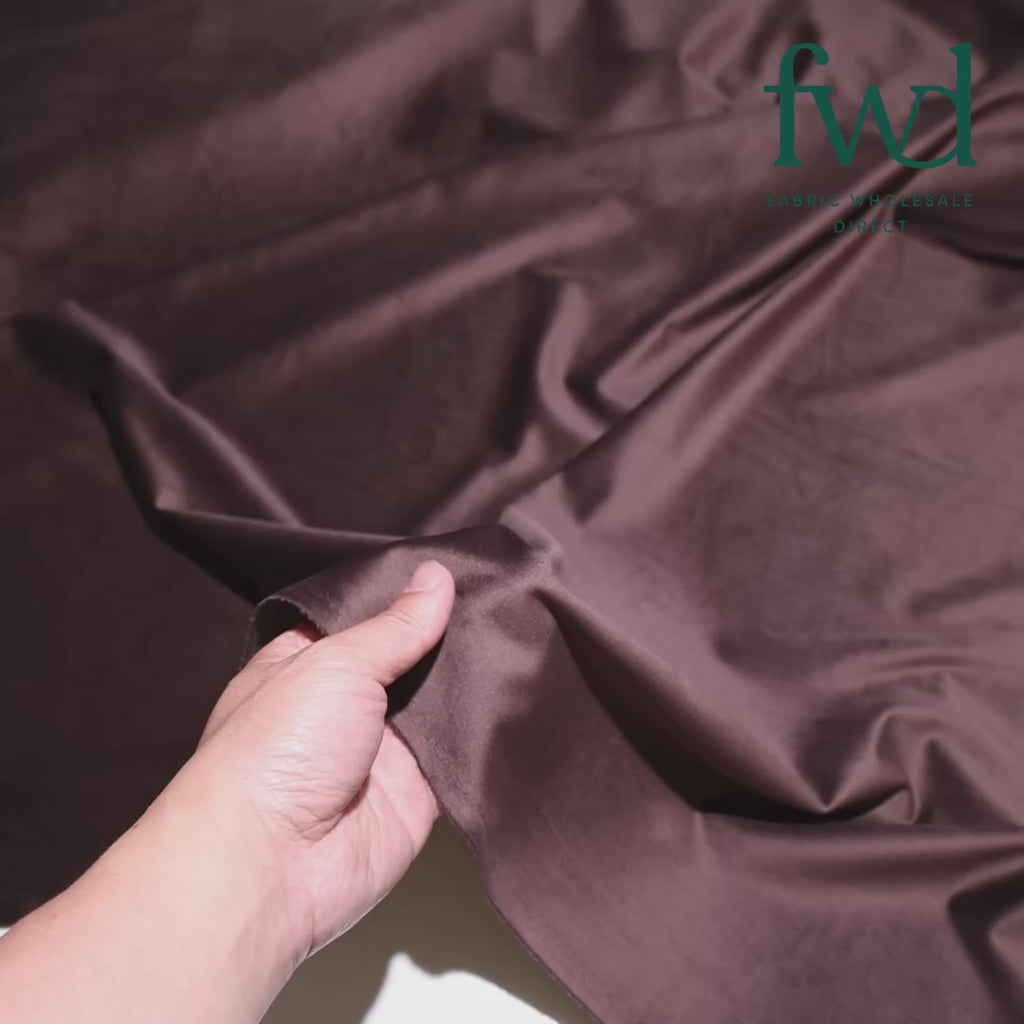 Upholstery Holland Flocking Velvet Chocolate Fabric Video|SV581860