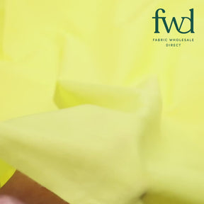 Cotton Polyester Broadcloth (44/45 Inch) Neon Yellow Fabric Video|SV571439