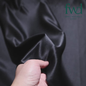 Matte Satin (Peau de Soie) Black Fabric Video|SV574489