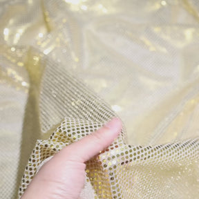 American Trans Knit Confetti Dot Sequins Fabric Gold / Silver Video|SV571599