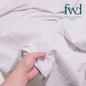 Striped Cotton Seersucker Fabric Silver Video|SV582661