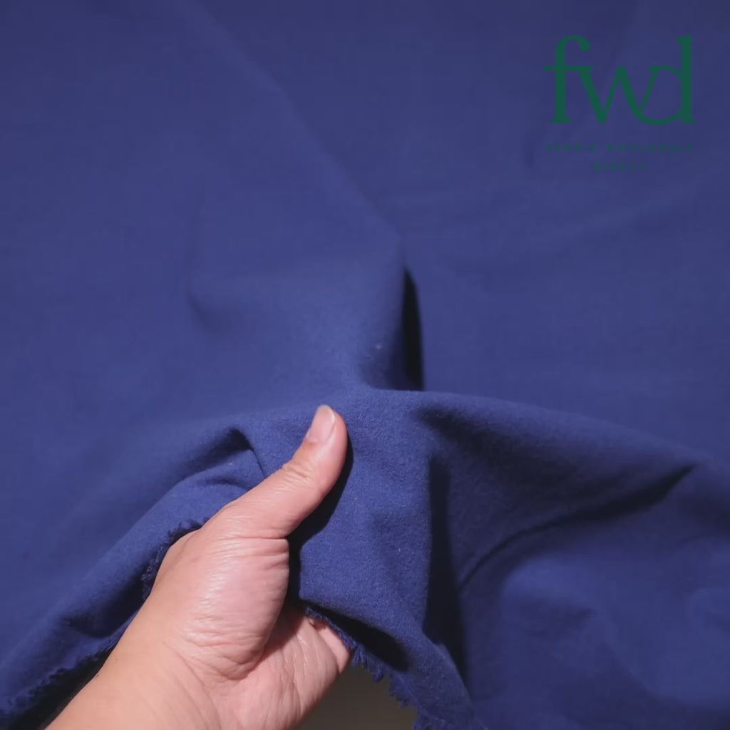Cotton Flannel Royal Blue Fabric Video|SV576684