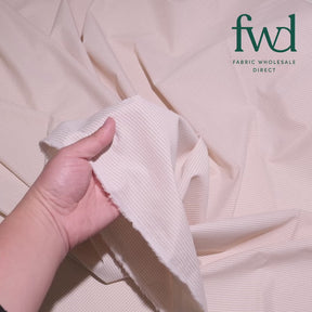 1/16 Inch Gingham Check Polyester Cotton Poplin Fabric Tan / White Video|SV582949
