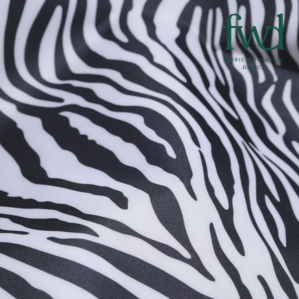 Ottertex® Waterproof Canvas - Zebra Print Fabric Video|SV570294