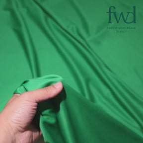 Polyester Interlock Knit Lining Kelly Green Fabric Video|SV574603