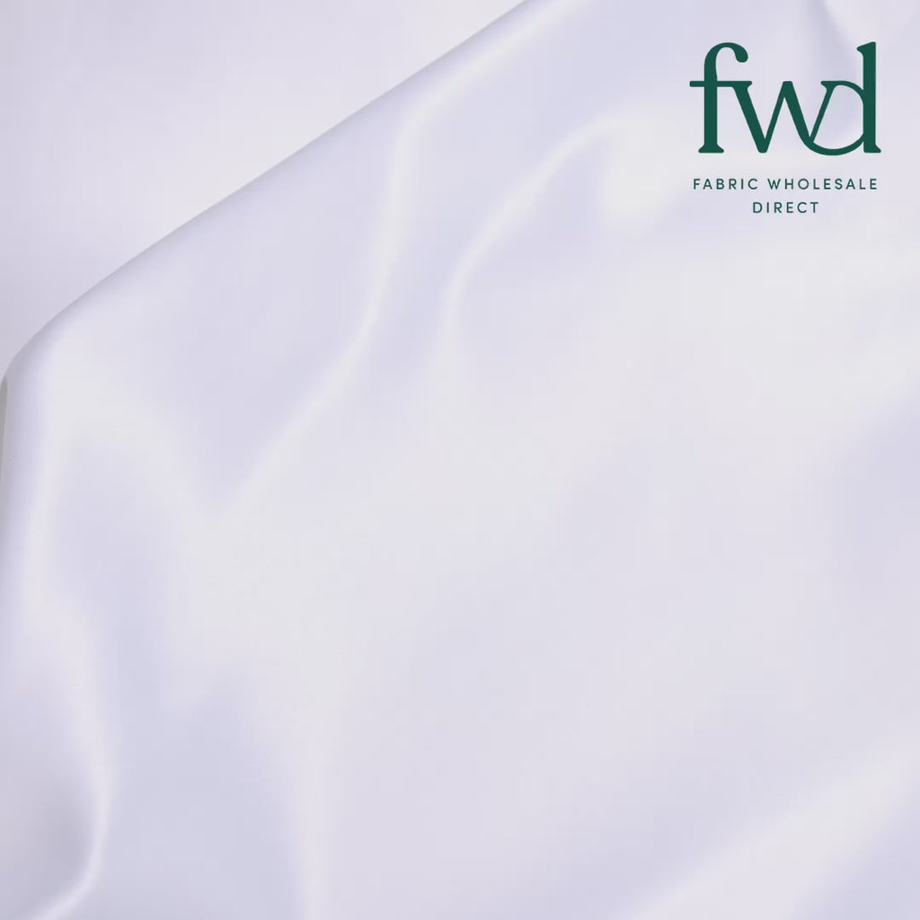 Matte Satin (Peau de Soie) White Fabric Video|SV574469