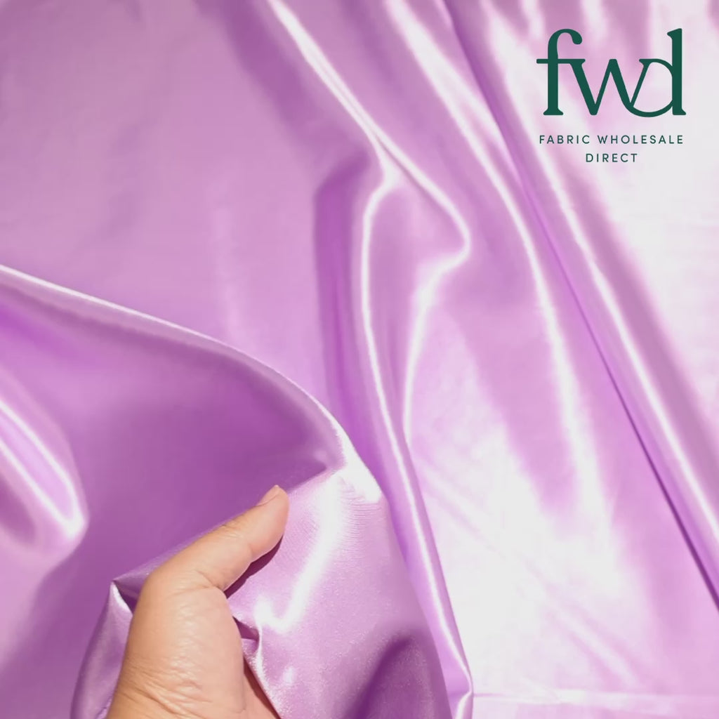 Polyester Charmeuse Satin (58/60 Inch) Fabric Lavender Video|SV571233