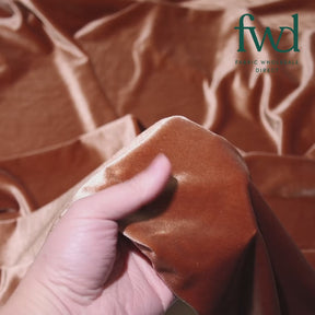 Stretch Velvet Copper Fabric Video|SV571490