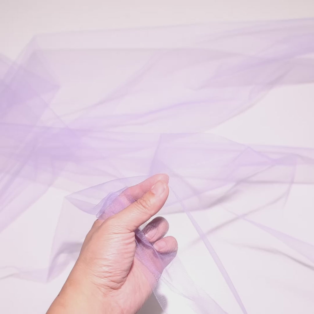 Polyester Tulle (54 Inch) Fabric Lavender Video|SV571662