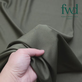 Stretch Crepe Scuba Double Knit Olive Fabric Video|SV577173