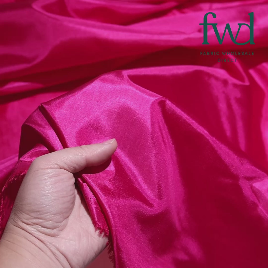 Polyester China Silk Lining (58/60 Inch) Magenta Fabric Video|SV573962