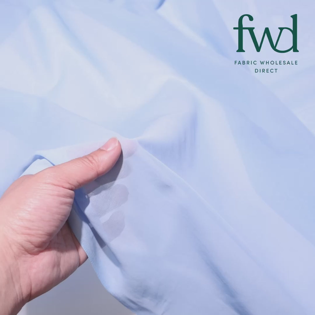 Cotton Voile Fabric Light Blue Video|SV582565