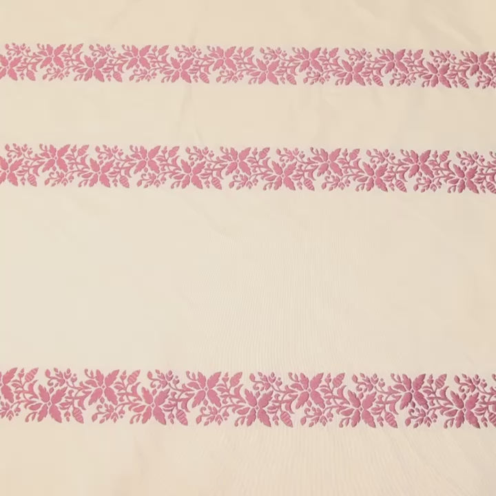 Floral Vine Embroidery On Silk Taffeta (54 Inch) Fabric Video|SV581555
