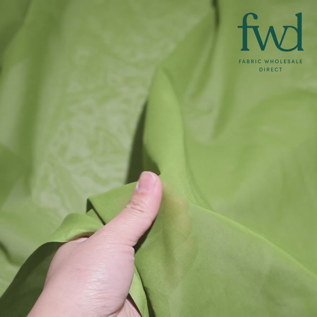 Cotton Voile Olive Green Fabric Video|SV571465