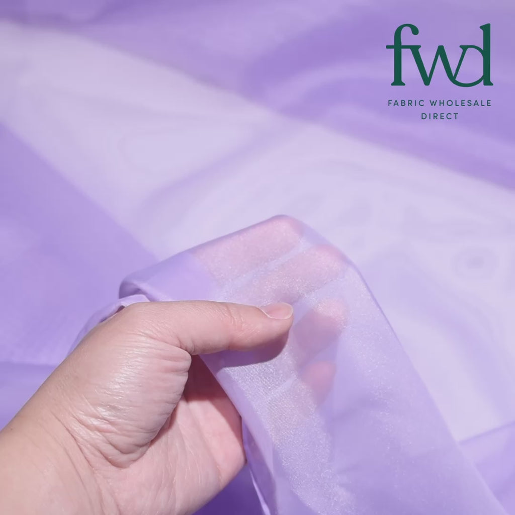Sheer Voile (118 Inch) Lavender Fabric Video|SV570957