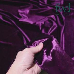 Stretch Velvet Plum Fabric Video|SV571509