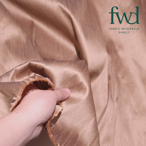 Heavyweight Polyester Dupioni Fabric Bronze Video|SV583048
