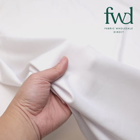 Stretch Crepe Scuba Double Knit White Fabric Video|SV577184