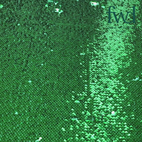Fish Scale Sequins On DTY Knit Jersey Kelly Green Fabric Video|SV580673