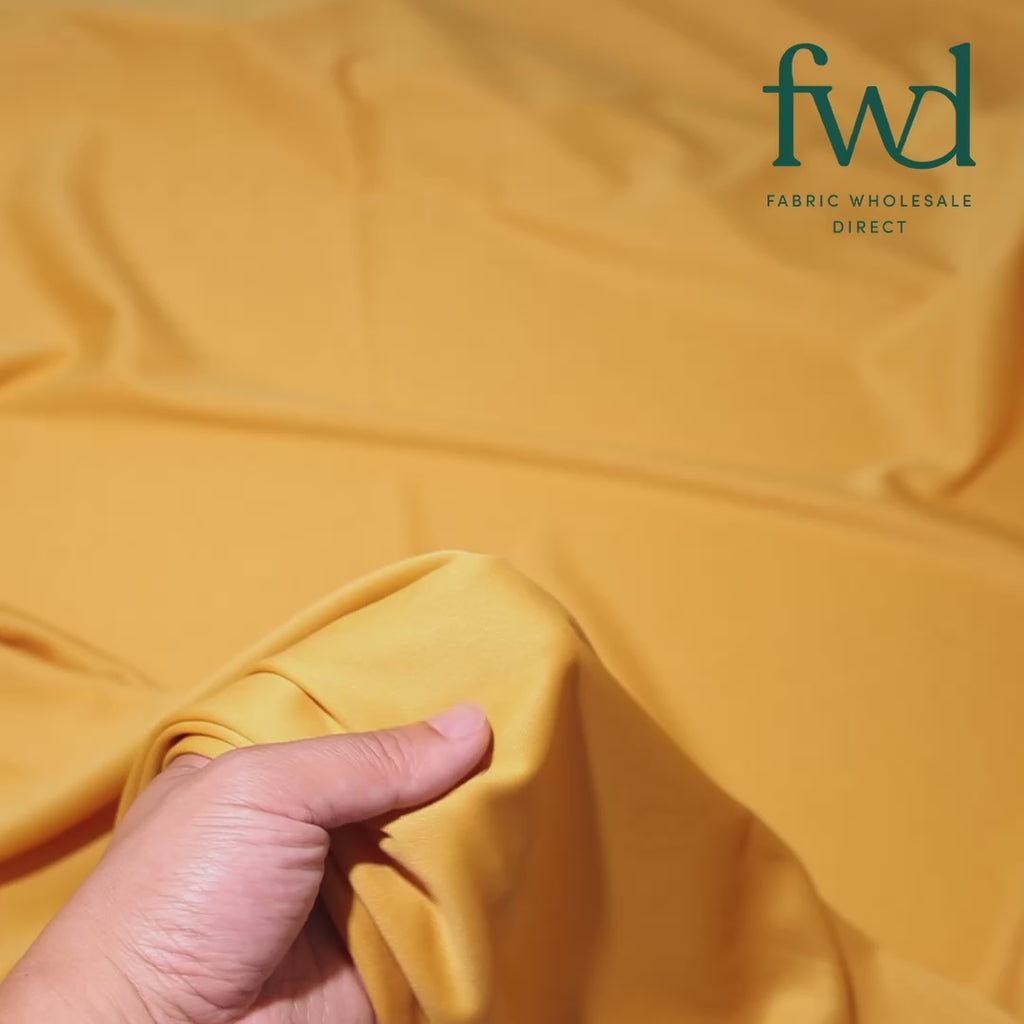 Polyester Interlock Knit Lining Gold Fabric Video|SV574590