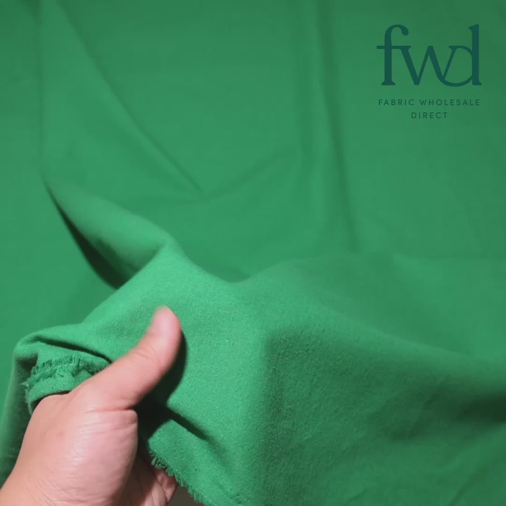 Cotton Flannel Kelly Green Fabric Video|SV573545