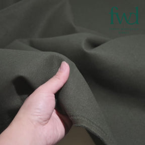 Brushed Polyester Wool Coating Army Green Fabric Video|SV573849