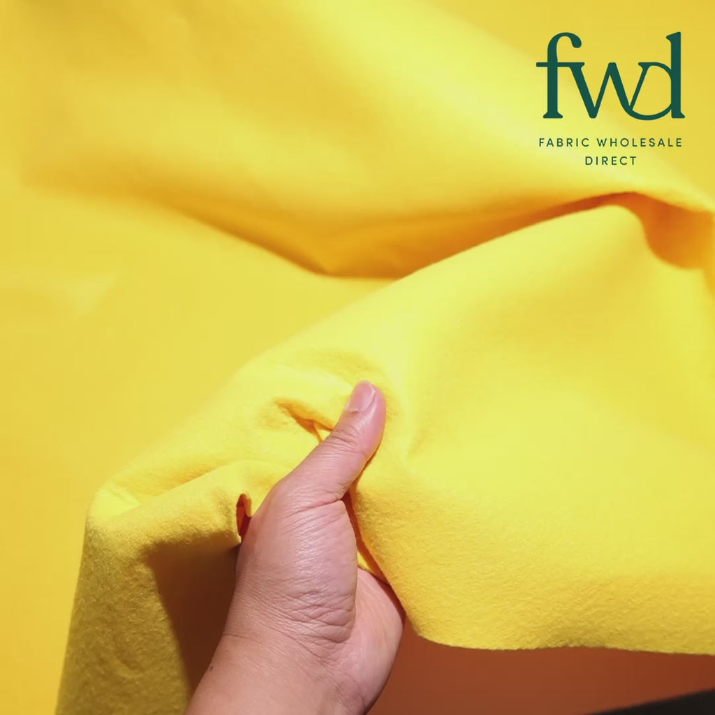 Polyester Felt (74 Inch) Sunflower Yellow Fabric Video|SV581260