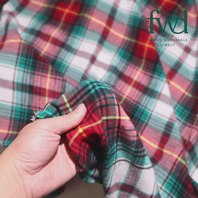 Tartan Plaid Yarn Dyed Brushed Cotton Flannel (Design 14) Fabric Video|SV582106