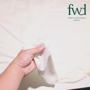 Polyester Crinkle Georgette Off White Fabric Video|SV582327