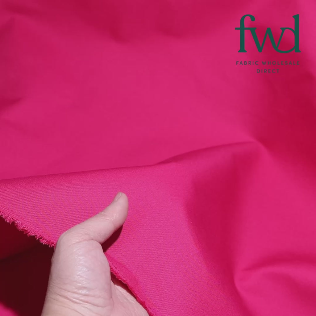Poly Cotton Twill Fuchsia Fabric Video|SV581078