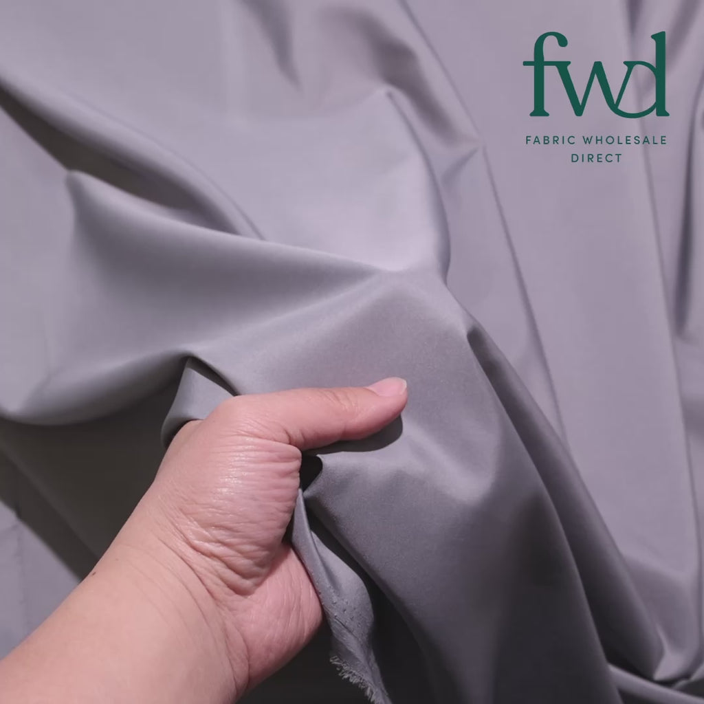 Silky Polyester Pongee Fabric Silver Video|SV582879
