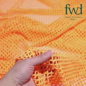 Cabaret Stretch Mesh Neon Orange Fabric Video|SV570316