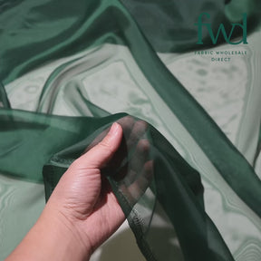 Sheer Voile (118 Inch) Hunter Green Fabric Video|SV582169