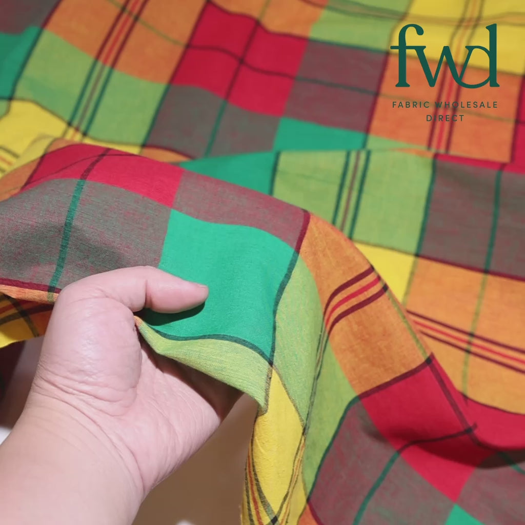 Madras Plaid Fabric (Style 9031) Fabric Video|SV575405