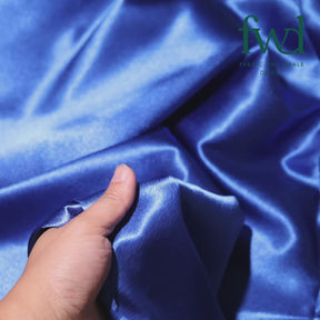 Classic Spun Yarn Polyester Crepe Back Satin Royal Blue Fabric Video|SV582140