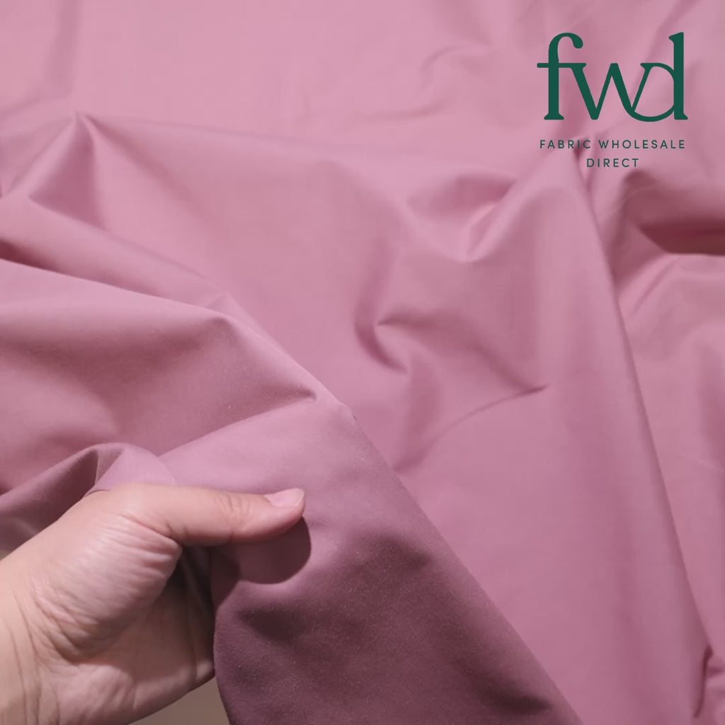 Cotton Polyester Broadcloth Fabric Dusty Rose Video|SV571553