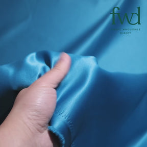 Matte Satin (Peau de Soie) Teal Fabric Video|SV576722