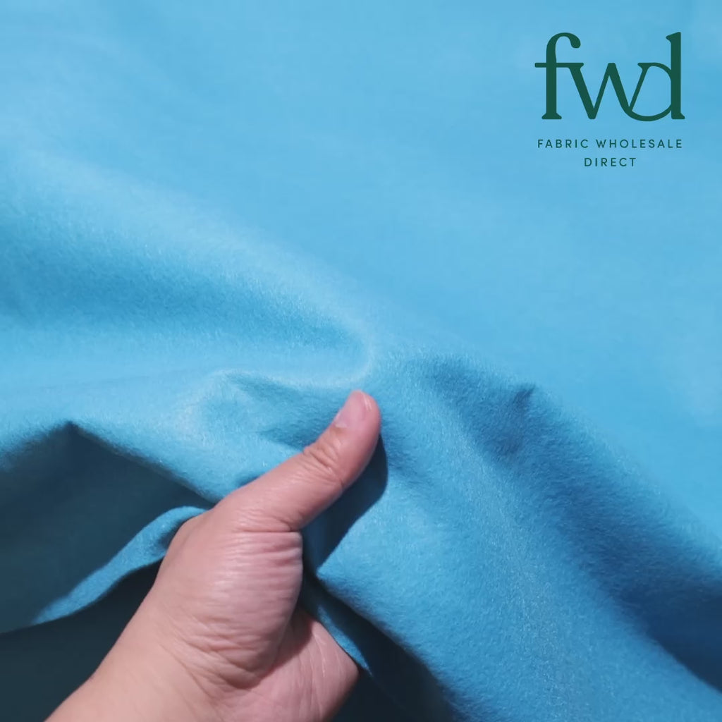 Polyester Felt (74 Inch) Turquoise Fabric Video|SV581264