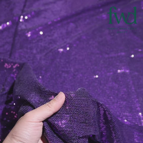 Zigzag Starlight Micro Sequins On Stretch Mesh Purple Fabric Video|SV575607