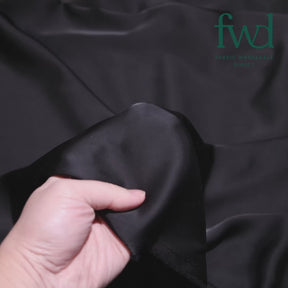 Polyester Double Face Satin Black Fabric Video|SV581603