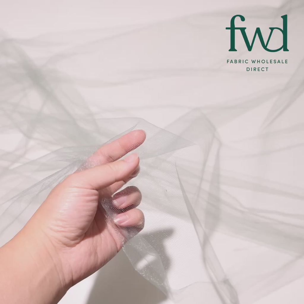 Polyester Tulle (54 Inch) Fabric Sage Video|SV582558